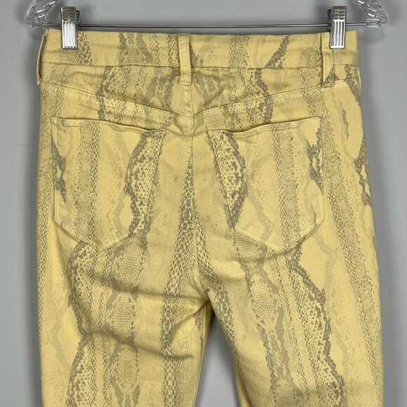 Joes Jeans Womens Hi Rise Honey Jeans Curvy Skinny Ankle Yellow Snake size 28 - Picture 5 of 12
